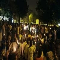 huge candle march against continuing genocide in Iraq & terrorists